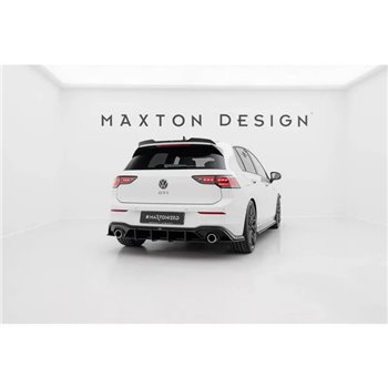 Maxton - Street Pro Central Diffuseur Arriere V.5 Volkswagen Golf GTI Mk8 Noir-Rouge