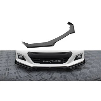 Maxton - Street Pro Lame Du Pare-Chocs Avant V.1 Subaru BRZ Mk1 Noir-Rouge + Rabats Brillant