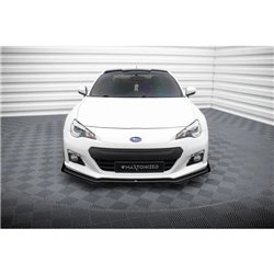 Maxton - Street Pro Lame Du Pare-Chocs Avant V.1 Subaru BRZ Mk1 Noir-Rouge + Rabats Brillant
