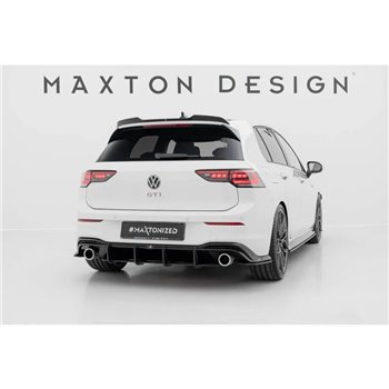 Maxton - Street Pro Lame Du Pare Chocs Arriere V.2 Volkswagen Golf GTI Mk8 Noir