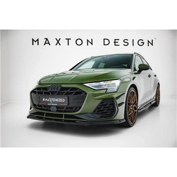 Maxton - Lame Du Pare-Chocs Avant V.1 Audi A3 S-Line Sedan / S3 Sedan 8Y Facelift 