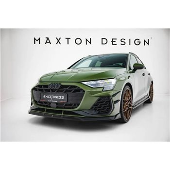 Maxton - Lame Du Pare-Chocs Avant V.3 Audi A3 S-Line Sedan / S3 Sedan 8Y Facelift 