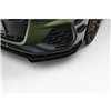 Maxton - Street Pro Lame Du Pare-Chocs Avant Audi A3 S-Line Sedan / S3 Sedan 8Y Facelift Noir-Rouge + Rabats Brillant