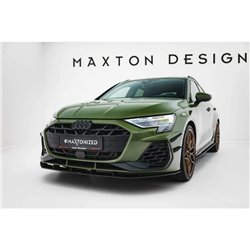 Maxton - Street Pro Lame Du Pare-Chocs Avant Audi A3 S-Line Sedan / S3 Sedan 8Y Facelift Noir-Rouge