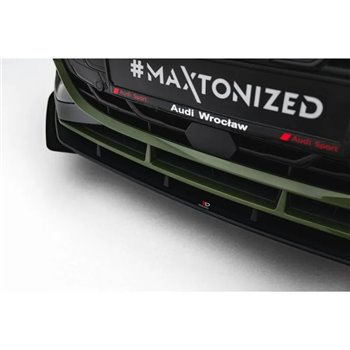 Maxton - Street Pro Lame Du Pare-Chocs Avant Audi A3 S-Line Sedan / S3 Sedan 8Y Facelift Noir + Rabats Brillant 