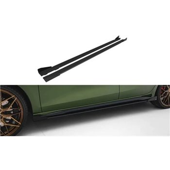 Maxton - Street Pro Rajouts Des Bas De Caisse Audi A3 S-Line Sedan / S3 Sedan 8Y Facelift Noir + Rabats Brillant