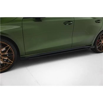 Maxton - Street Pro Rajouts Des Bas De Caisse Audi A3 S-Line Sedan / S3 Sedan 8Y Facelift Noir-Rouge + Rabats Brillant