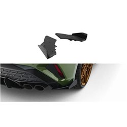 Maxton - Street Pro Lame Du Pare Chocs Arriere Audi S3 Sportback 8Y Facelift Noir-Rouge + Rabats Brillant