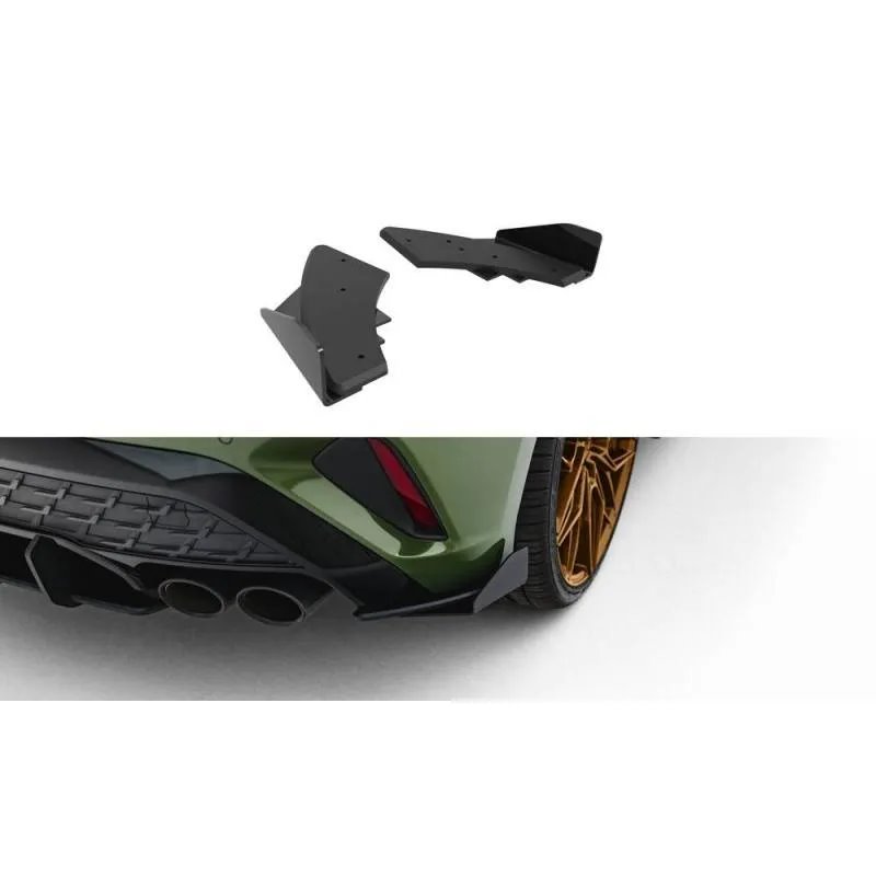 Maxton - Street Pro Lame Du Pare Chocs Arriere Audi S3 Sportback 8Y Facelift Noir-Rouge + Rabats Brillant