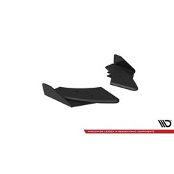 Maxton - Street Pro Lame Du Pare Chocs Arriere Audi S3 Sportback 8Y Facelift Noir-Rouge + Rabats Brillant