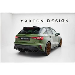 Maxton - Street Pro Central Diffuseur Arriere Audi S3 Sportback 8Y Facelift Noir-Rouge