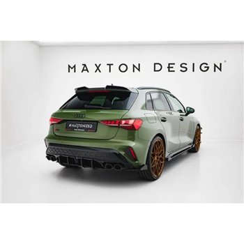 Maxton - Street Pro Central Diffuseur Arriere Audi S3 Sportback 8Y Facelift Rouge
