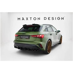 Maxton - Street Pro Lame Du Pare Chocs Arriere Audi S3 Sportback 8Y Facelift Noir