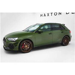 Maxton - Street Pro Rajouts Des Bas De Caisse Audi A3 S-Line Sedan / S3 Sedan 8Y Facelift Noir-Rouge