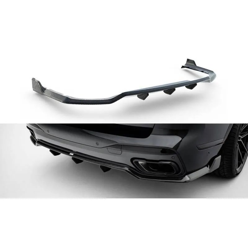 Maxton - Fibre de Carbone Diffuseur Arrière BMW X7 M-Pack G07 Facelift (version without towbar)