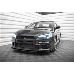 Maxton - Street Pro Lame Du Pare-Chocs Avant Mitsubishi Lancer EVO X Noir-Rouge