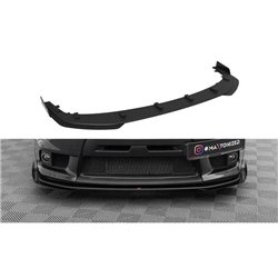 Maxton - Street Pro Lame Du Pare-Chocs Avant Mitsubishi Lancer EVO X Noir-Rouge + Rabats Brillant