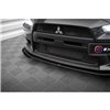 Maxton - Street Pro Lame Du Pare-Chocs Avant Mitsubishi Lancer EVO X Noir-Rouge + Rabats Brillant