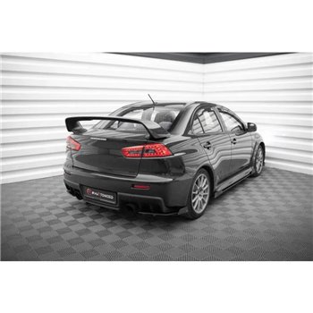 Maxton - Street Pro Lame Du Pare Chocs Arriere Mitsubishi Lancer EVO X Noir + Rabats Brillant 