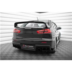 Maxton - Street Pro Lame Du Pare Chocs Arriere Mitsubishi Lancer EVO X Noir + Rabats Brillant 