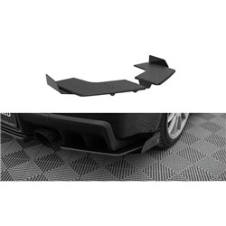 Maxton - Street Pro Lame Du Pare Chocs Arriere Mitsubishi Lancer EVO X Noir-Rouge + Rabats Brillant