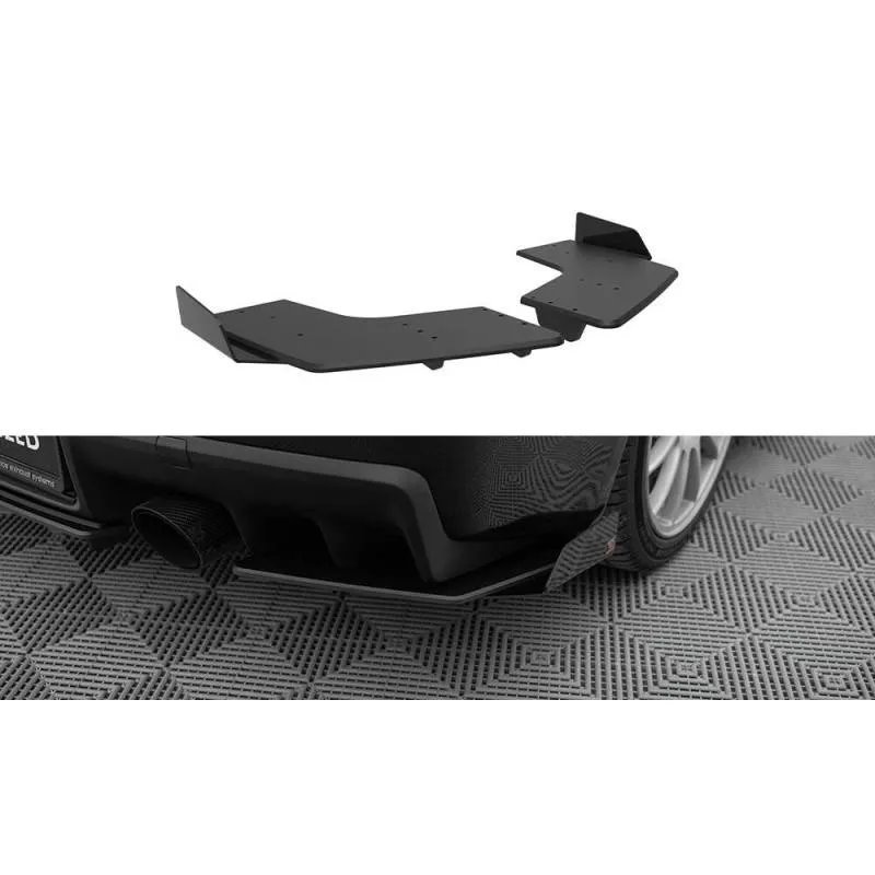 Maxton - Street Pro Lame Du Pare Chocs Arriere Mitsubishi Lancer EVO X Noir-Rouge + Rabats Brillant
