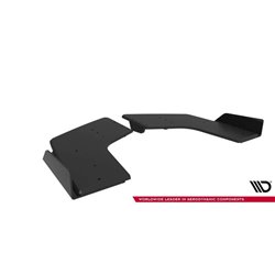 Maxton - Street Pro Lame Du Pare Chocs Arriere Mitsubishi Lancer EVO X Noir-Rouge + Rabats Brillant
