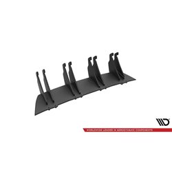 Maxton - Street Pro Central Diffuseur Arriere Mercedes-Benz A 45 AMG W176 Facelift Noir-Rouge