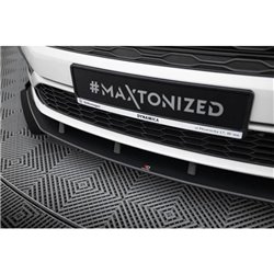 Maxton - Street Pro Lame Du Pare-Chocs Avant Volkswagen Jetta GLI Mk7 Noir-Rouge + Rabats Brillant