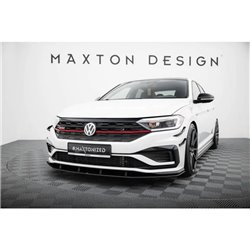 Maxton - Street Pro Lame Du Pare-Chocs Avant Volkswagen Jetta GLI Mk7 Noir-Rouge
