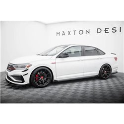 Maxton - Street Pro Rajouts Des Bas De Caisse Volkswagen Jetta GLI Mk7 Noir + Rabats Brillant 