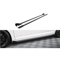 Maxton - Street Pro Rajouts Des Bas De Caisse Volkswagen Jetta GLI Mk7 Noir-Rouge + Rabats Brillant