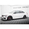 Maxton - Street Pro Rajouts Des Bas De Caisse Volkswagen Jetta GLI Mk7 Noir-Rouge + Rabats Brillant