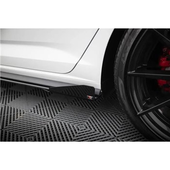 Maxton - Street Pro Rajouts Des Bas De Caisse Volkswagen Jetta GLI Mk7 Noir-Rouge + Rabats Brillant
