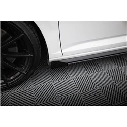 Maxton - Street Pro Rajouts Des Bas De Caisse Volkswagen Jetta GLI Mk7 Noir-Rouge + Rabats Brillant