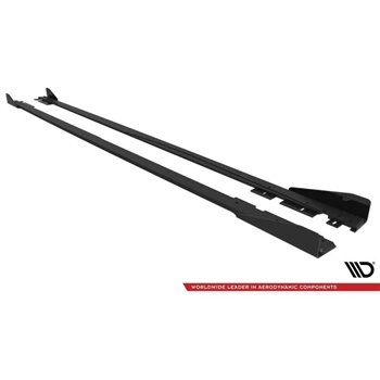 Maxton - Street Pro Rajouts Des Bas De Caisse Volkswagen Jetta GLI Mk7 Noir-Rouge + Rabats Brillant