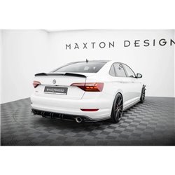 Maxton - Street Pro Lame Du Pare Chocs Arriere Volkswagen Jetta GLI Mk7 Noir-Rouge