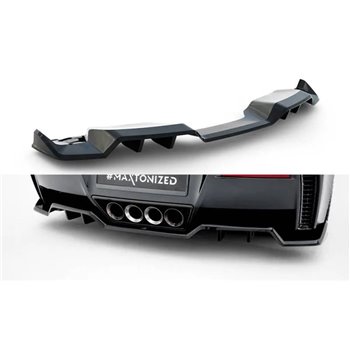 Maxton - Central Arriere Splitter (avec une barre verticale) Chevrolet Corvette Z06 C7
