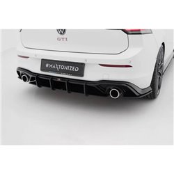 Maxton - Street Pro Central Diffuseur Arriere V.3 Volkswagen Golf GTI Mk8 Noir-Rouge