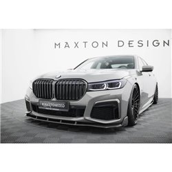 Maxton - Fibre de Carbone Lame Du Pare-Chocs Avant + ABS Lame BMW 7 M-Pack G11 Facelift 