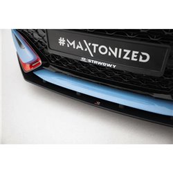 Maxton - Street Pro Lame Du Pare-Chocs Avant Hyundai Veloster N Mk2 Noir-Rouge