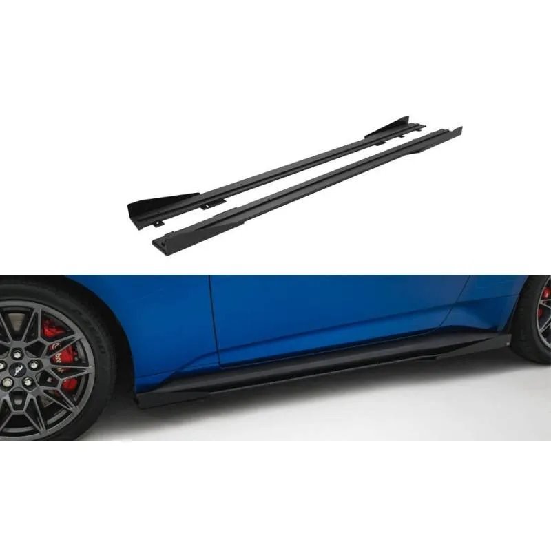 Maxton - Street Pro Rajouts Des Bas De Caisse Ford Mustang Dark Horse Mk7 Noir + Rabats Brillant