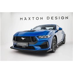 Maxton - Street Pro Lame Du Pare-Chocs Avant Ford Mustang GT Mk7 Noir-Rouge + Rabats Brillant