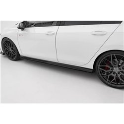 Maxton - Street Pro Rajouts Des Bas De Caisse V.2 Volkswagen Golf GTI / GTE / GTI Clubsport / R-Line Mk8 Noir-Rouge