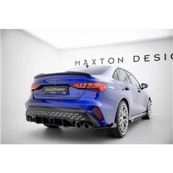 Maxton - Street Pro Central Diffuseur Arriere Audi S3 Sedan 8Y Facelift Noir
