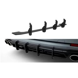 Maxton - Street Pro Central Diffuseur Arriere Audi S8 D5 Facelift Noir-Rouge
