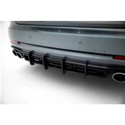 Maxton - Street Pro Central Diffuseur Arriere Audi S8 D5 Facelift Noir-Rouge
