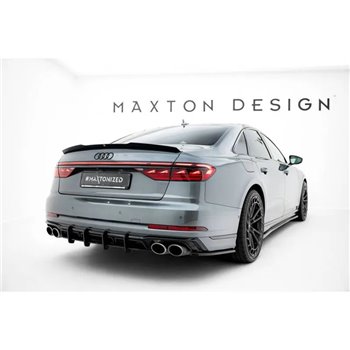 Maxton - Street Pro Central Diffuseur Arriere Audi S8 D5 Facelift Noir-Rouge