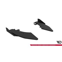 Maxton - Street Pro Lame Du Pare Chocs Arriere Audi S3 Sedan 8Y Facelift Noir-Rouge + Rabats Brillant