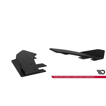 Maxton - Street Pro Lame Du Pare Chocs Arriere Audi S3 Sedan 8Y Facelift Noir-Rouge + Rabats Brillant